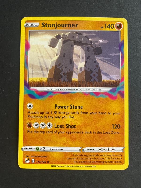 Pokemon Stonjourner 111/196 Lost Origin Rare Non Holo NM