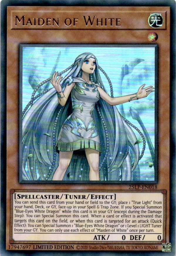 Yugioh Maiden of White 25LP-EN018 Ultra Rare Limited Edition NM