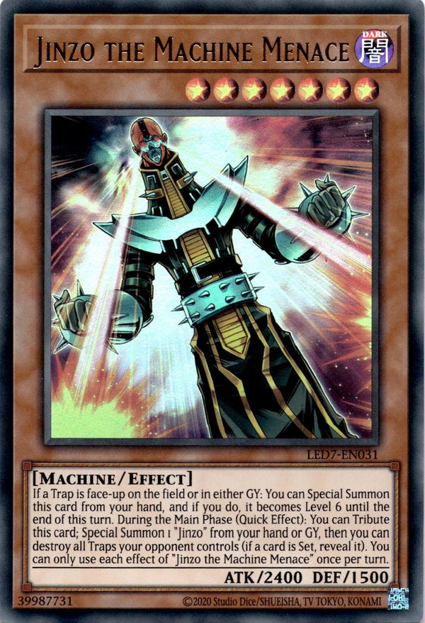 Yugioh Jinzo the Machine Menace LED7-EN031 Ultra Rare 1st Edition NM