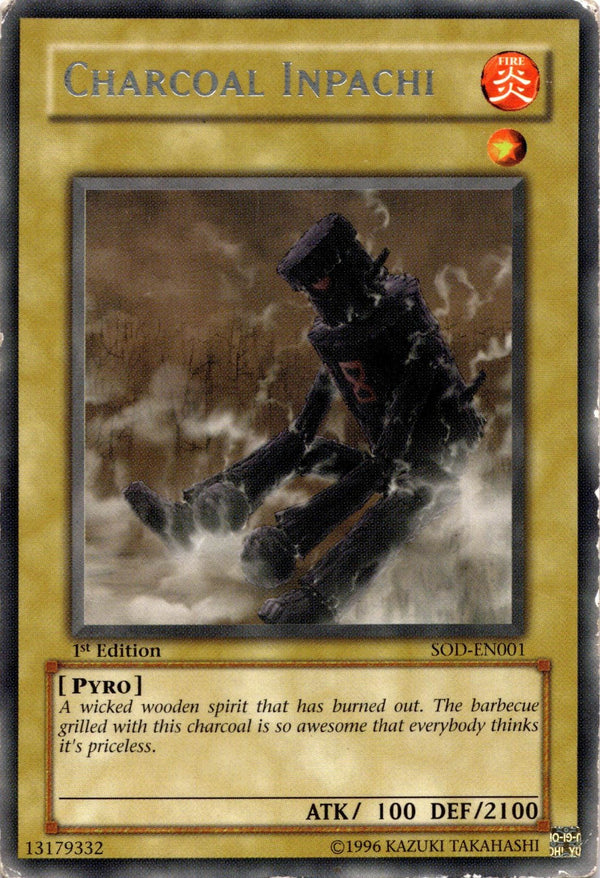 Yugioh Charcoal Inpachi SOD-EN001 Rare Unlimited Edition HP