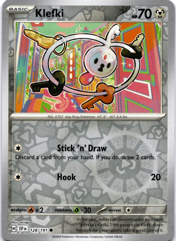 Pokemon Klefki 128/191 Surging Sparks Reverse Holo NM