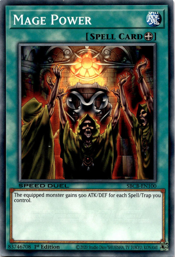 Yugioh Mage Power SBCB-EN100 Speed Duel Common 1st Edition VLP/NM