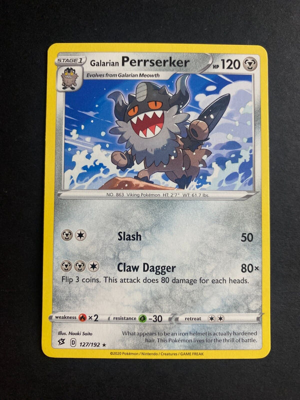 Pokemon Galarian Perrserker 127/192 Rebel Clash Rare Non Holo NM
