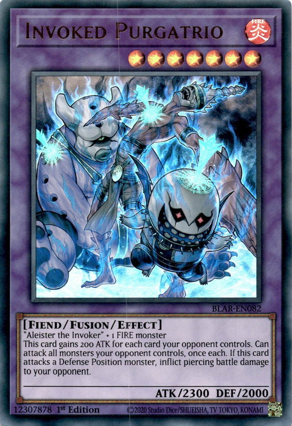 Yugioh Invoked Purgatrio BLAR-EN082 Ultra Rare 1st Edition NM