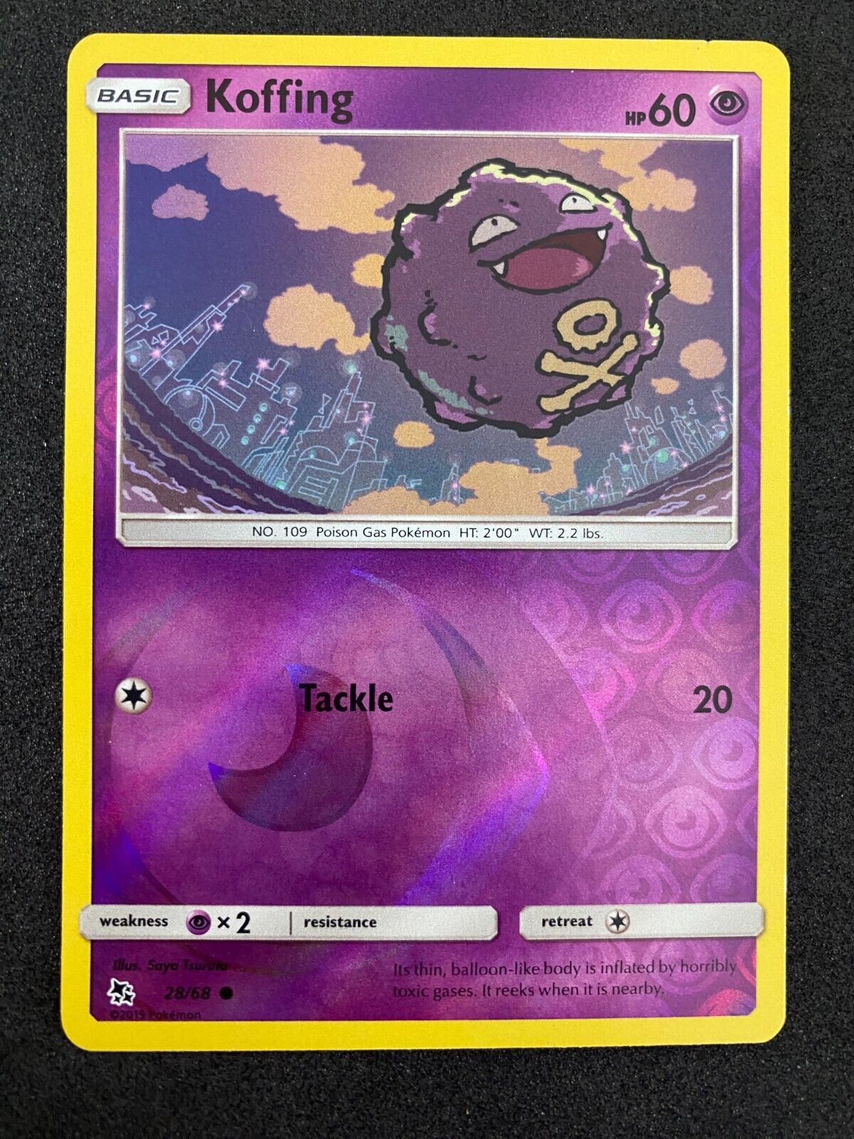 Pokemon Koffing 28/68 Hidden Fates Reverse Holo NM-MINT