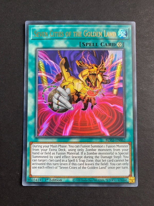 Yugioh Seven Cities of the Golden Land BLVO-EN062 Ultra Rare 1st Edition NM