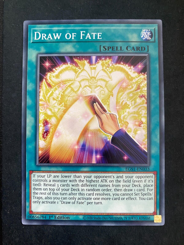 Yugioh Draw of Fate EGS1-EN033 Common 1st Edition NM