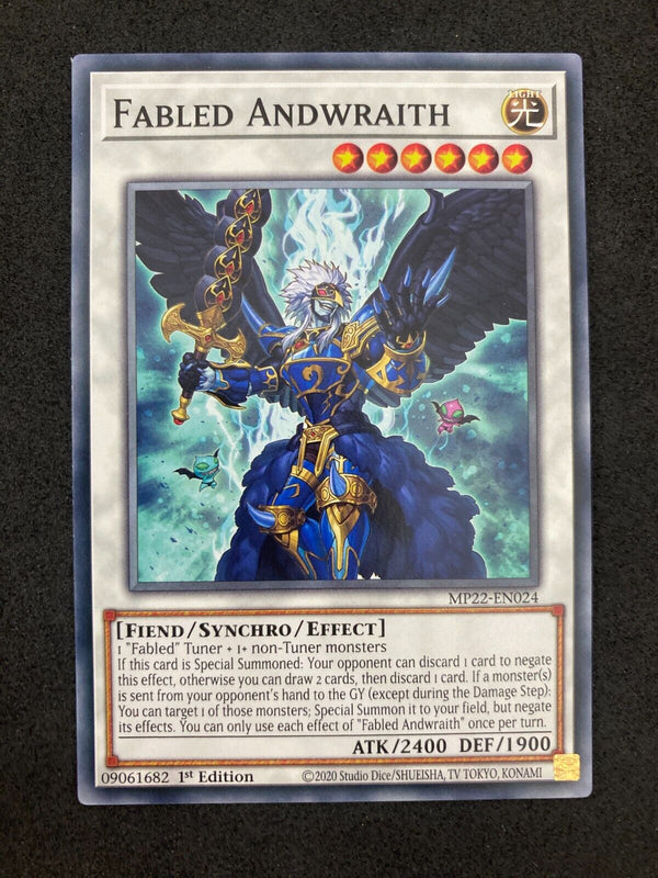 Yugioh Fabled Andwraith MP22-EN024 1st Edition MINT