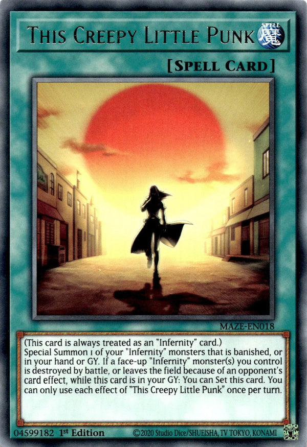 Yugioh This Creepy Little Punk MAZE-EN018 Rare 1st Edition NM