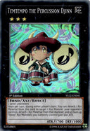 Yugioh Temtempo the Percussion Djinn YS12-EN041 Super MP/LP FOIL SHIFT MISPRINT