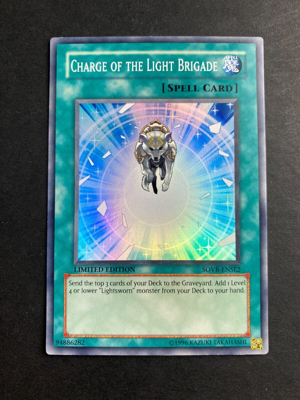 Yugioh Charge of the Light Brigade SOVR-ENSE2 Super Rare Limited Edition LP