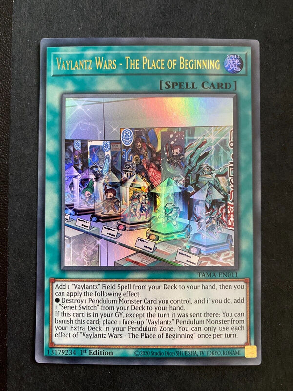 Yugioh Vaylantz Wars - The Place of Beginning TAMA-EN011 Ultra Rare 1st Ed NM