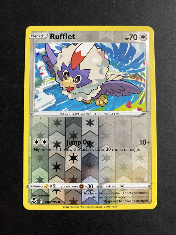 Pokemon Rufflet 148/195 Silver Tempest Reverse Holo VLP/NM