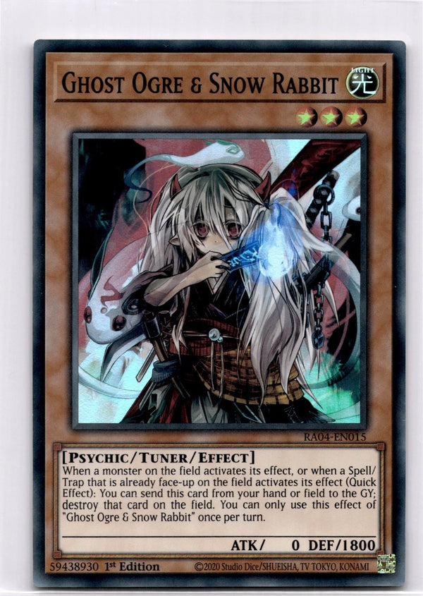 Yugioh Ghost Ogre & Snow Rabbit RA04-EN015 Super Rare 1st Edition NM