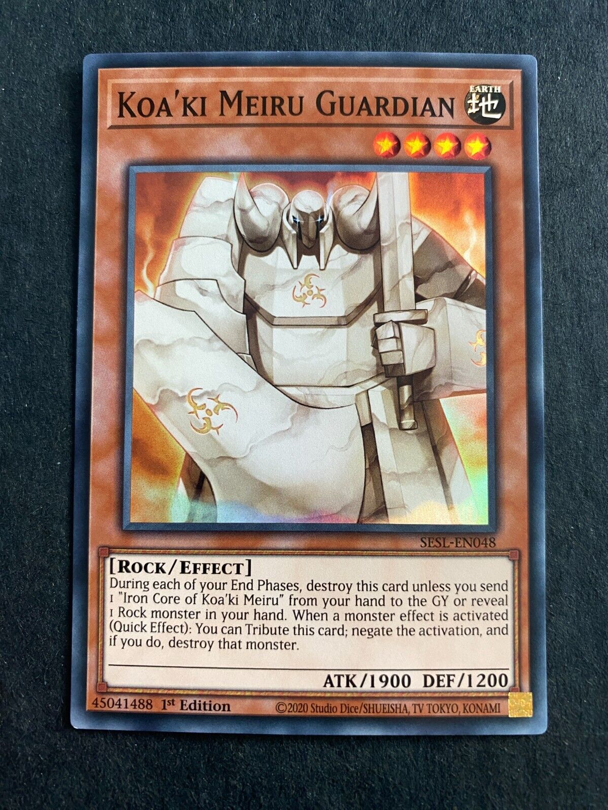 Yugioh Koa'ki Meiru Guardian SESL-EN048 Super Rare 1st Edition NM