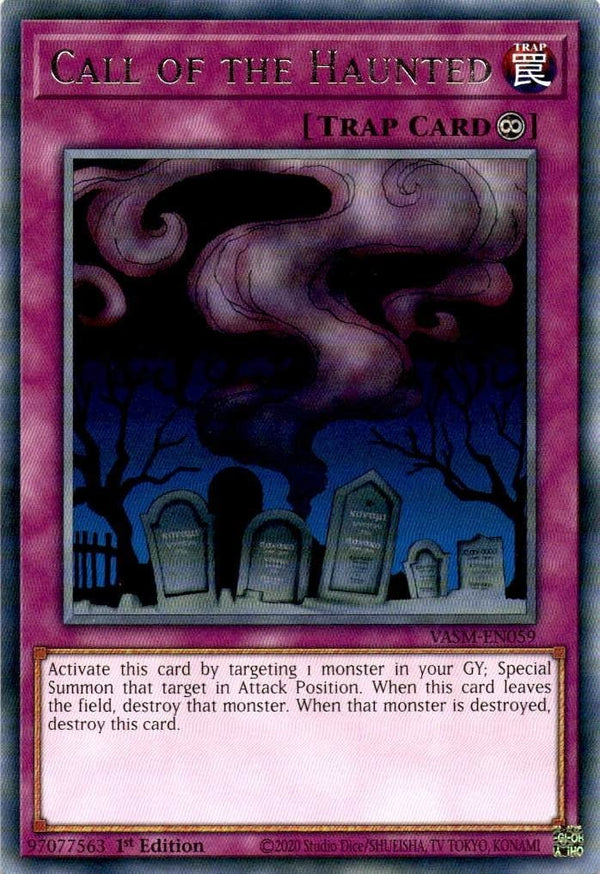 Yugioh Call of the Haunted VASM-EN059 Rare 1st Edition NM