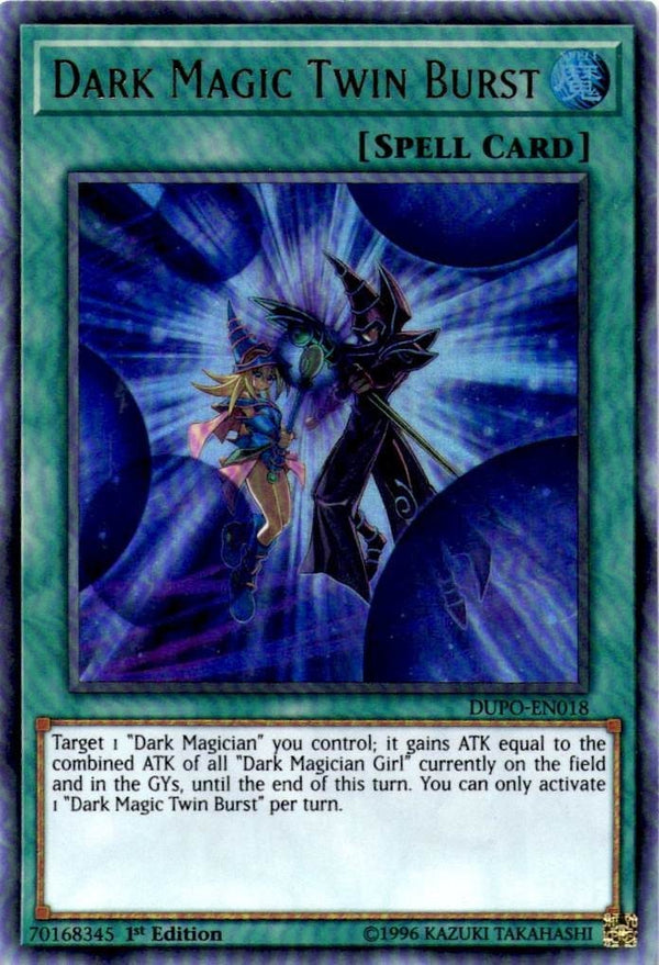 Yugioh Dark Magic Twin Burst DUPO-EN018 Ultra Rare 1st Edition VLP/NM