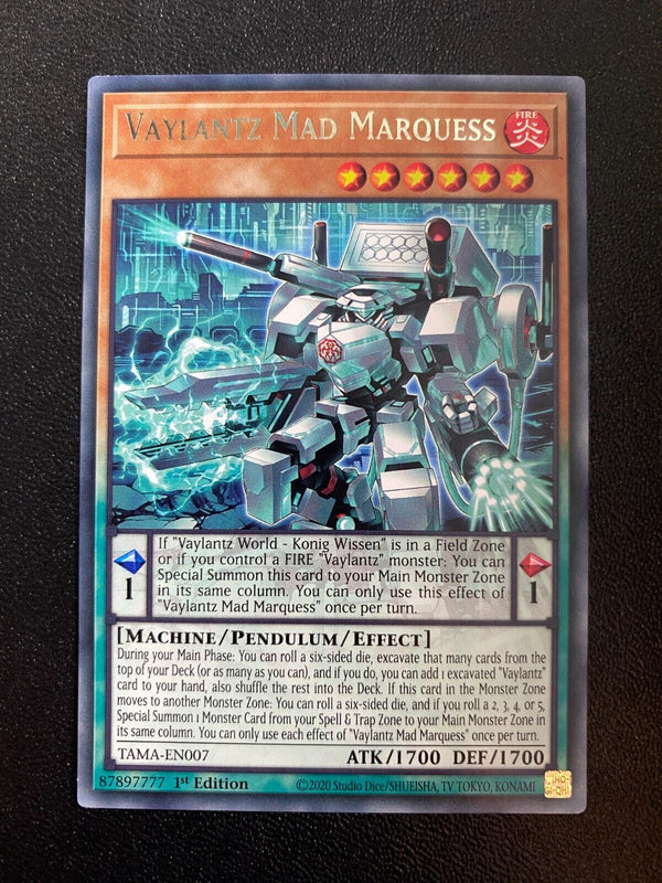 Yugioh Vaylantz Mad Marquess TAMA-EN007 Rare 1st Edition NM