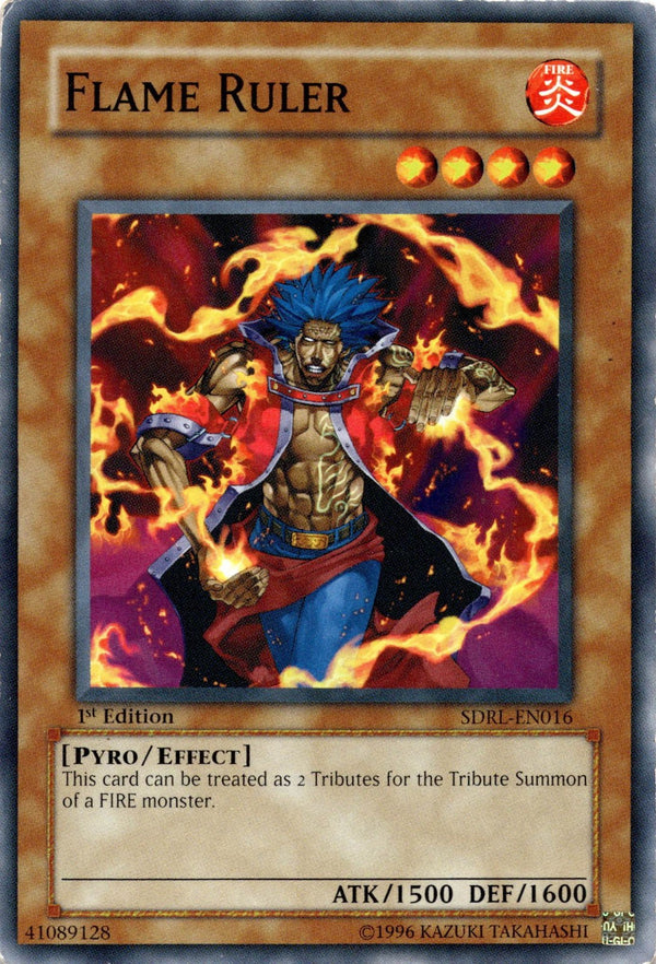 Yugioh Flame Ruler SDRL-EN016 Common 1st Edition DAMAGED