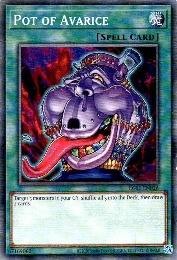 Yugioh Pot of Avarice EGS1-EN026 Common Unlimited Edition LP