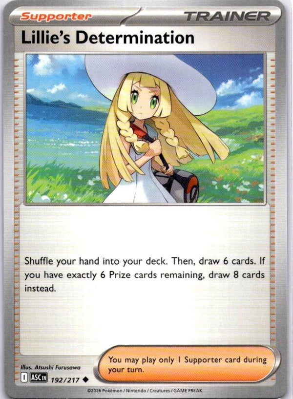 Pokemon Lillie's Determination 192/217 Ascended Heroes Non Holo NM
