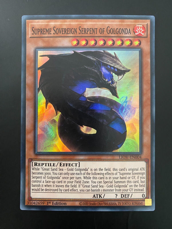 Yugioh Supreme Sovereign Serpent of Golgonda LIOV-EN004 Super Rare 1st NM/MINT