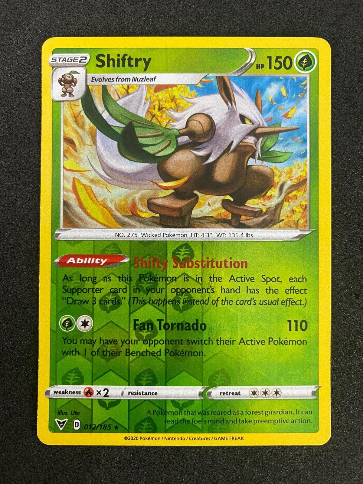 Pokemon Shiftry 012/185 Vivid Voltage Reverse Holo NM