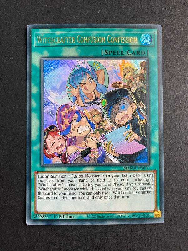 Yugioh Witchcrafter Confusion Confession MAMA-EN021 Ultra Rare 1st Edition NM