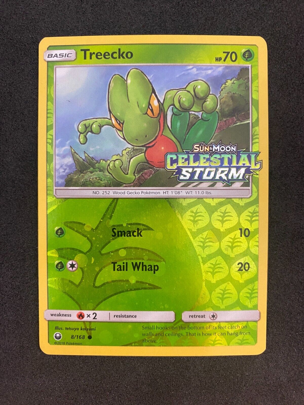 Pokemon Treecko 8/168 Reverse Celestial Storm Stamped LP