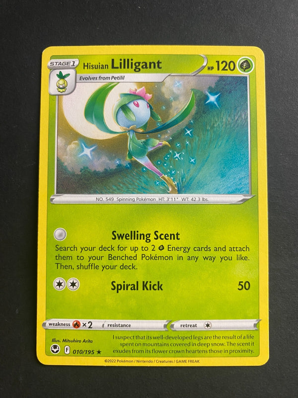 Pokemon Hisuian Lilligant 010/195 Silver Tempest Rare Non Holo LP