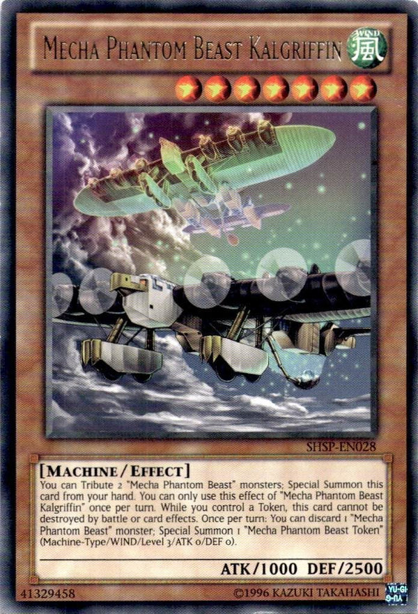 Yugioh Mecha Phantom Beast Kalgriffin SHSP-EN028 Rare Unlimited Edition LP