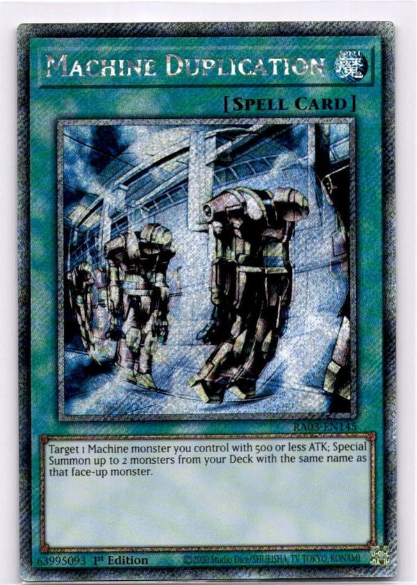 Yugioh Machine Duplication RA03-EN145 Platinum Secret Rare 1st Edition NM