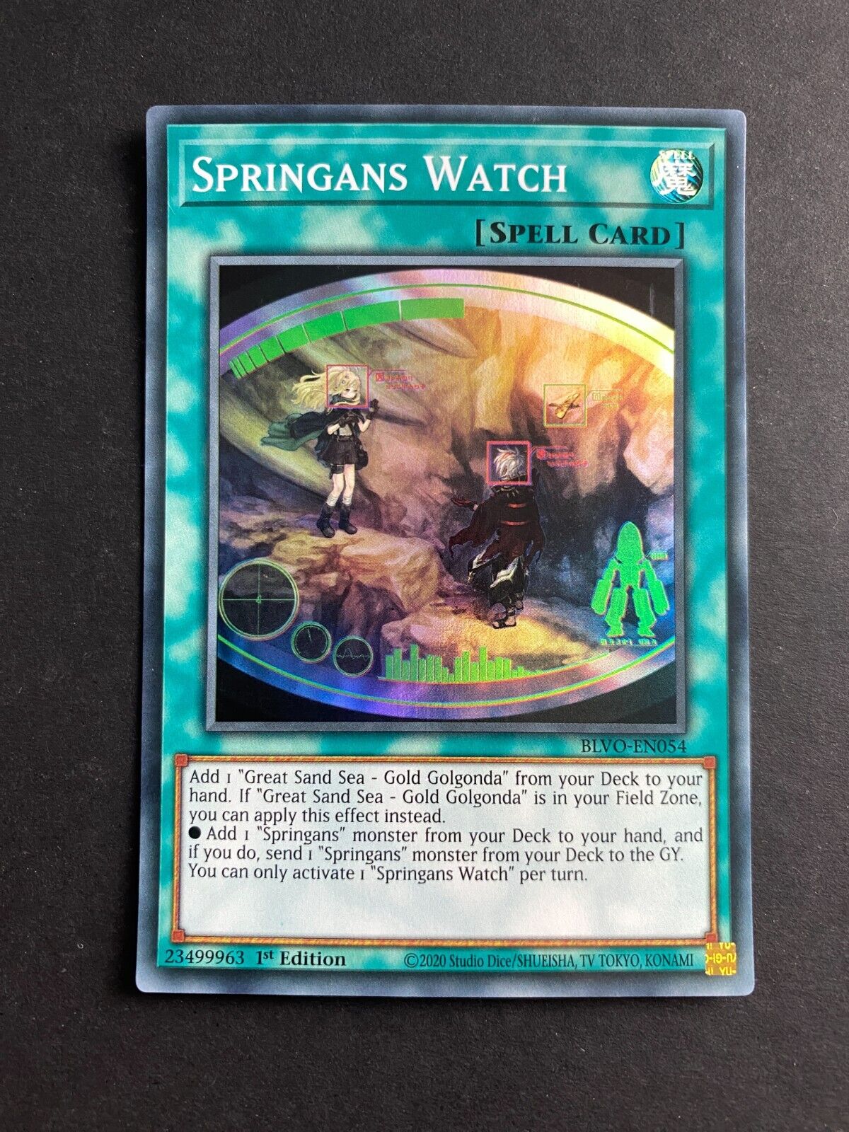 Yugioh Springans Watch BLVO-EN054 Super Rare 1st Edition NM