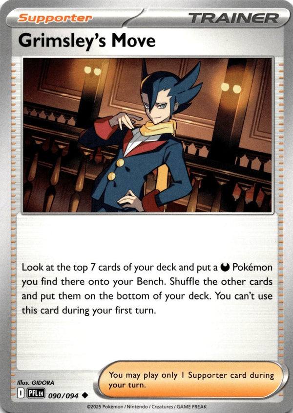 Pokemon Grimsley's Move 090/094 Phantasmal Flames Non Holo NM