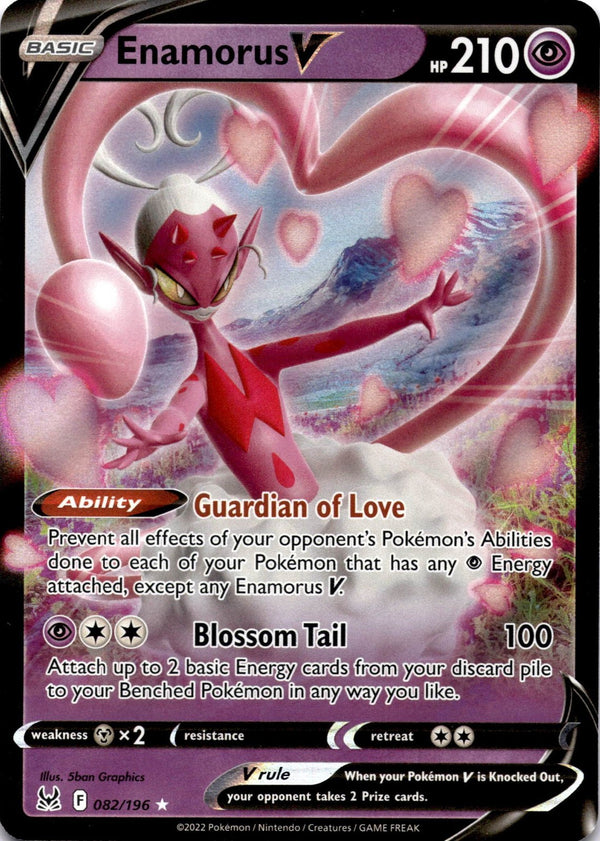 Pokemon Enamorus V 082/196 Lost Origin Full Art Holo NM