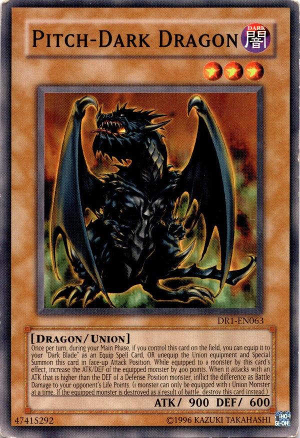 Yugioh Pitch-Dark Dragon DR1-EN063 Common Unlimited Edition HP