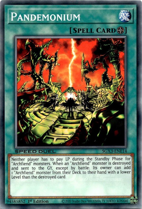 Yugioh Pandemonium SGX3-ENE14 Speed Duel Common 1st Ed NM