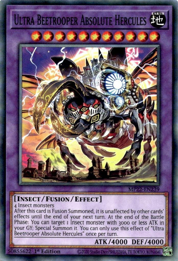 Yugioh Ultra Beetrooper Absolute Hercules MP22-EN239 Common 1st Edition NM