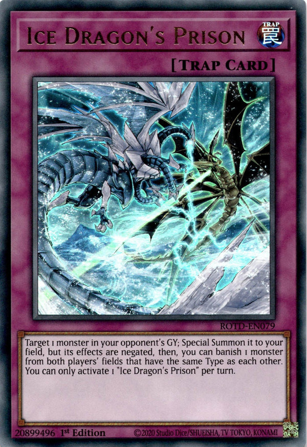 Yugioh Ice Dragon's Prison ROTD-EN079 Ultra Rare 1st Edition NM