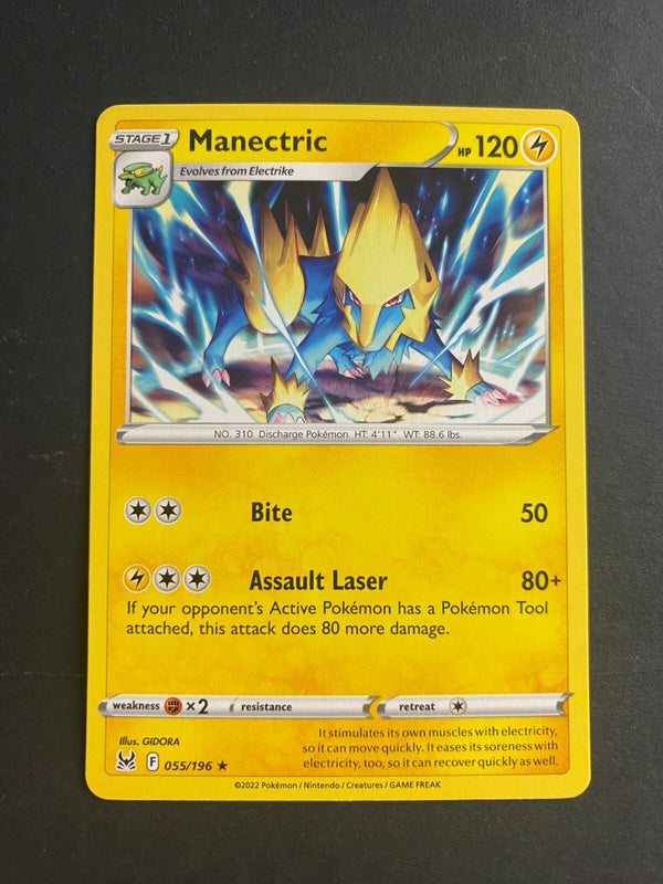 Pokemon Manectric 055/196 Lost Origin Rare Non Holo LP