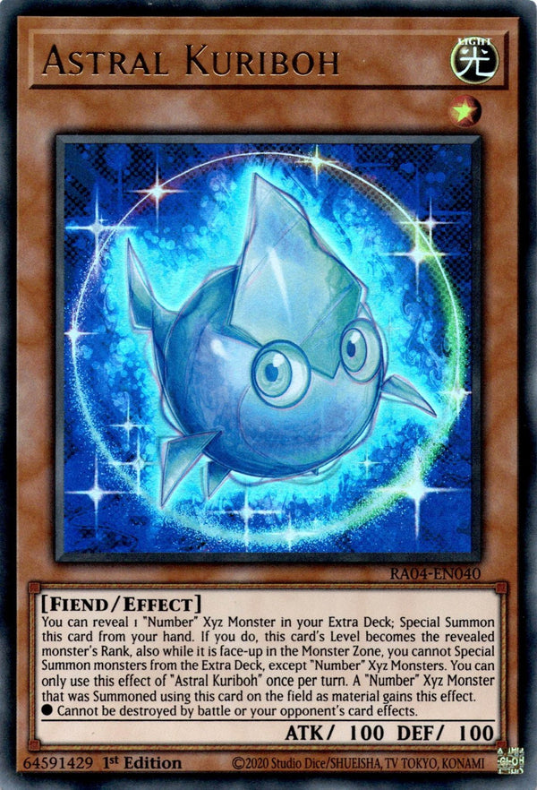 Yugioh Astral Kuriboh RA04-EN040 Ultra Rare 1st Edition NM