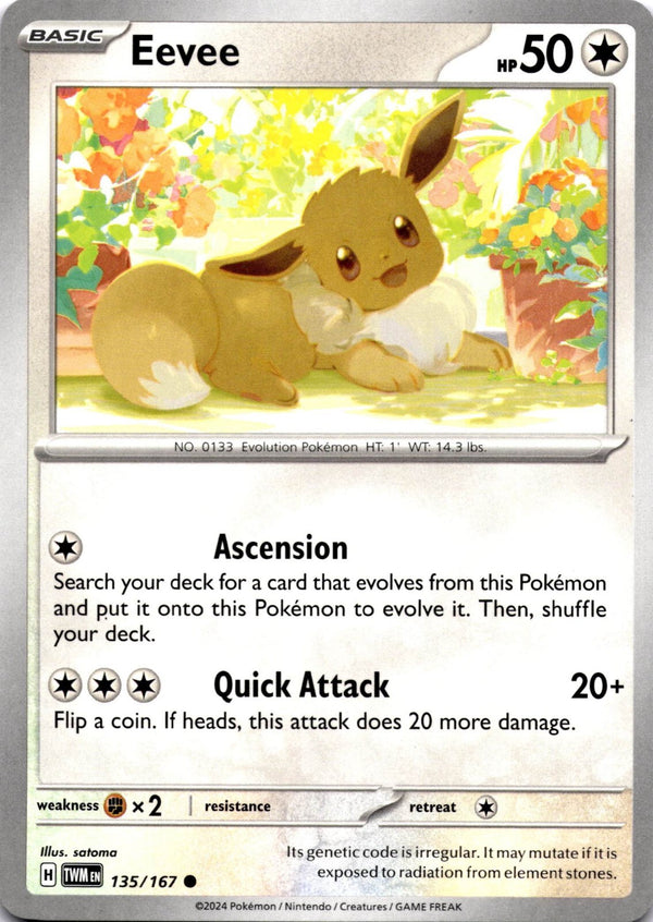 Pokemon Eevee 135/167 Twilight Masquerade Non Holo NM