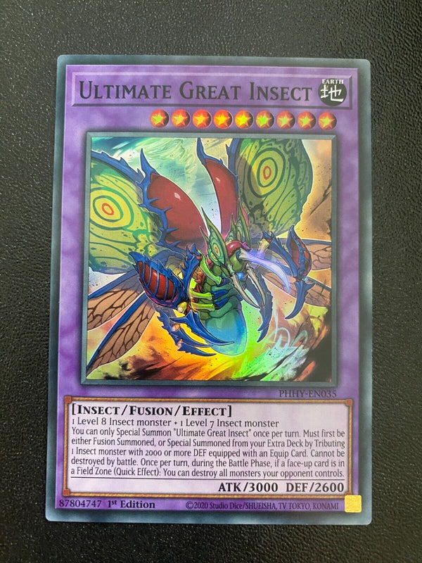 Yugioh Ultimate Great Insect PHHY-EN035 Super Rare 1st Edition NM