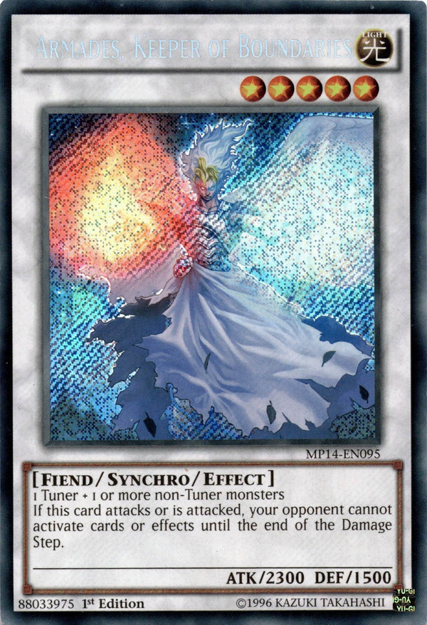 Yugioh Armades, Keeper of Boundaries MP14-EN095 Secret Rare 1st Edition LP