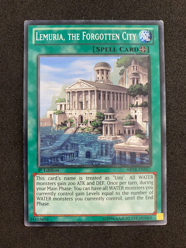 Yugioh Lemuria, The Forgotten City ABYR-EN057 1st Edition LP