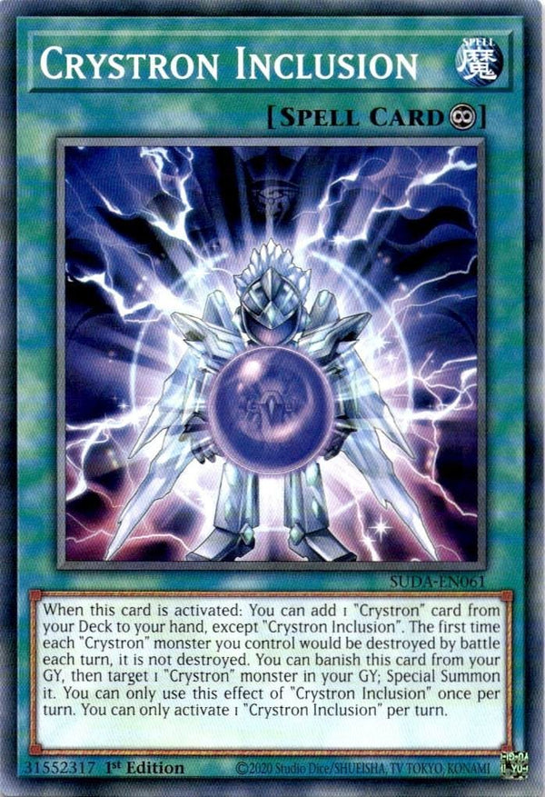 Yugioh Crystron Inclusion SUDA-EN061 Common 1st Edition NM