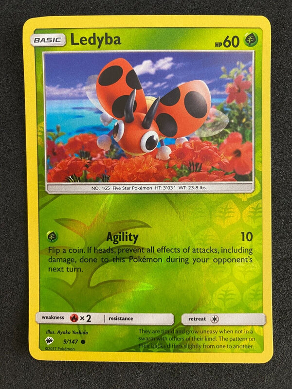 Pokemon Ledyba 9/147 Burning Shadows Reverse Holo VLP-NM