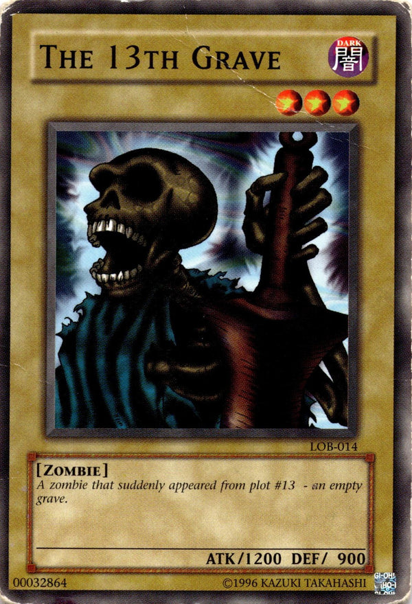 Yugioh The 13th Grave LOB-014 Common Unlimited Edition DAMAGED