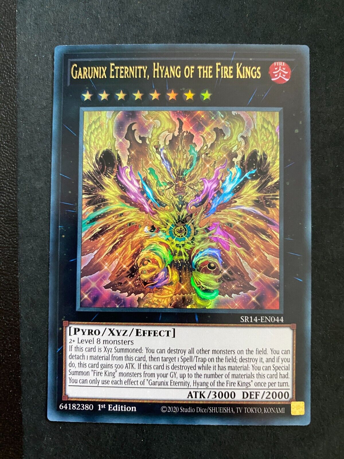 Yugioh Garunix Eternity, Hyang of the Fire Kings SR14-EN044 Ultra Rare 1st Ed NM