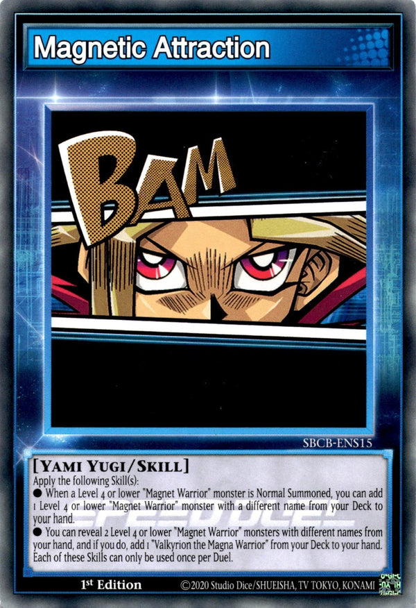 Yugioh Magnetic Attraction SBCB-ENS15 Speed Duel Common 1st Edition VLP/NM